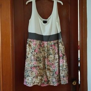 Pleated Torrid Tea Length Dress with Tule